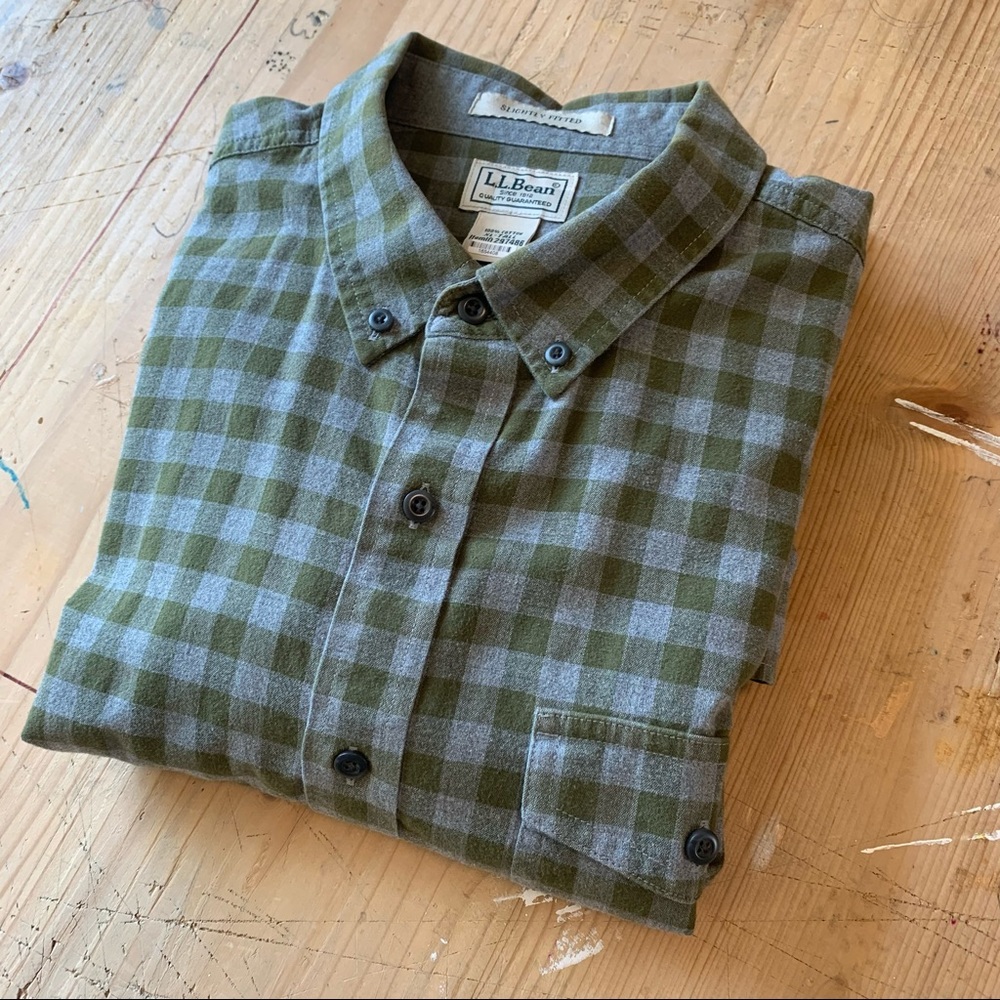 L.L. Bean long sleeve flannel shirt tall